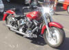 Red Wrecked Harley Davidson Fatboy Motorcycle